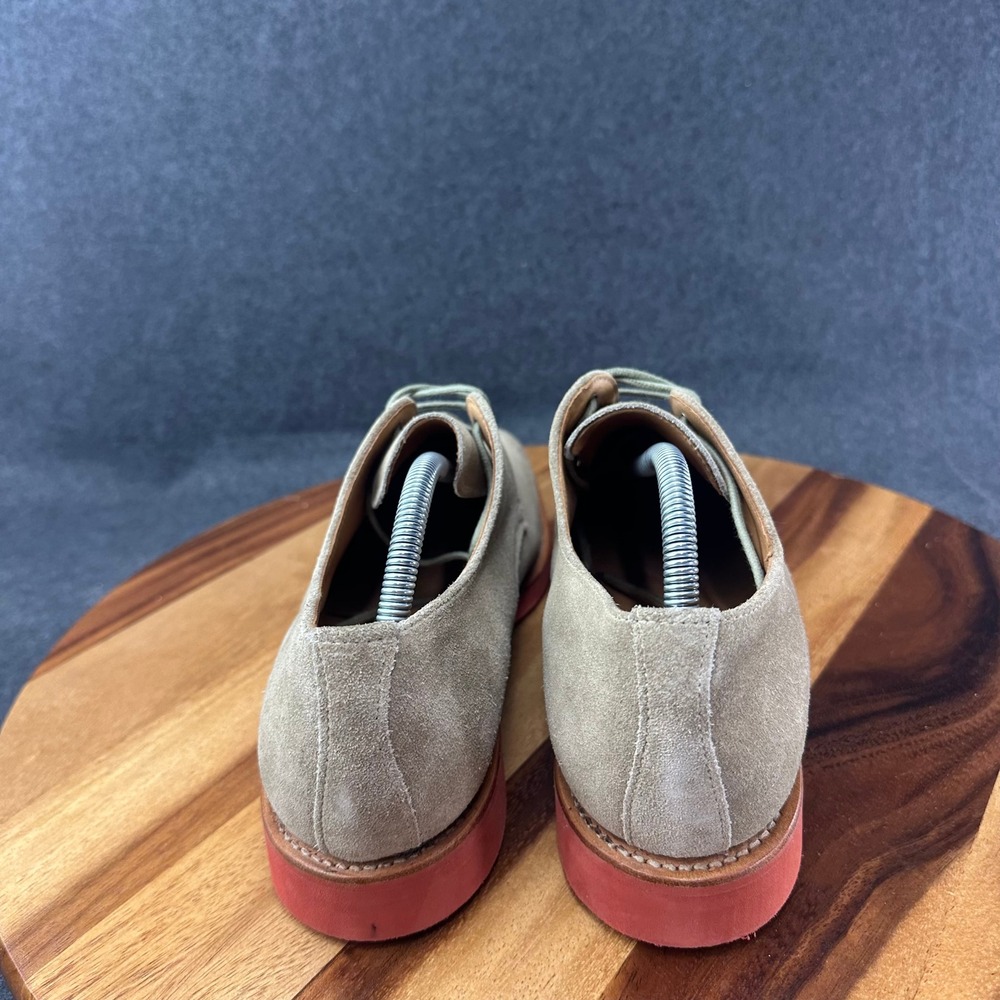 E.T. Wright Masters Collection Tan Suede Red Brick Sole Derby Shoes 12AA England - Picture 8 of 13